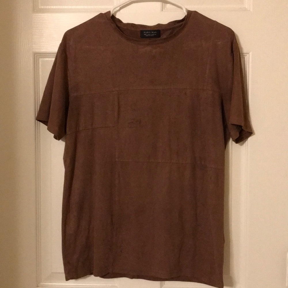 Suede purple/brown T-shirt